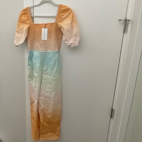 NWT - SOMETHING NAVY - Mattie Smocked Jumpsuit - Picture 4 of 5